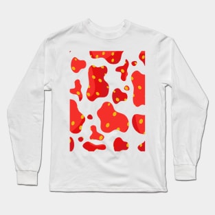 Strawberry Cow Pattern Long Sleeve T-Shirt